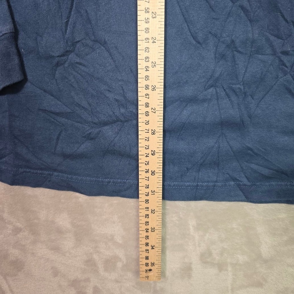 Duluth Trading Co Mens XL Relaxed Fit Longtail T Beaver Graphic Long Sleeve Navy - Picture 3 of 9